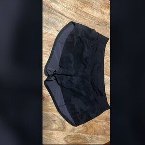 Black camo lululemon shorts